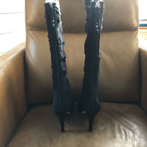 Adrienne Vittadini Faux Suede High Heel Dress Boots 10M - Picture 3 of 11